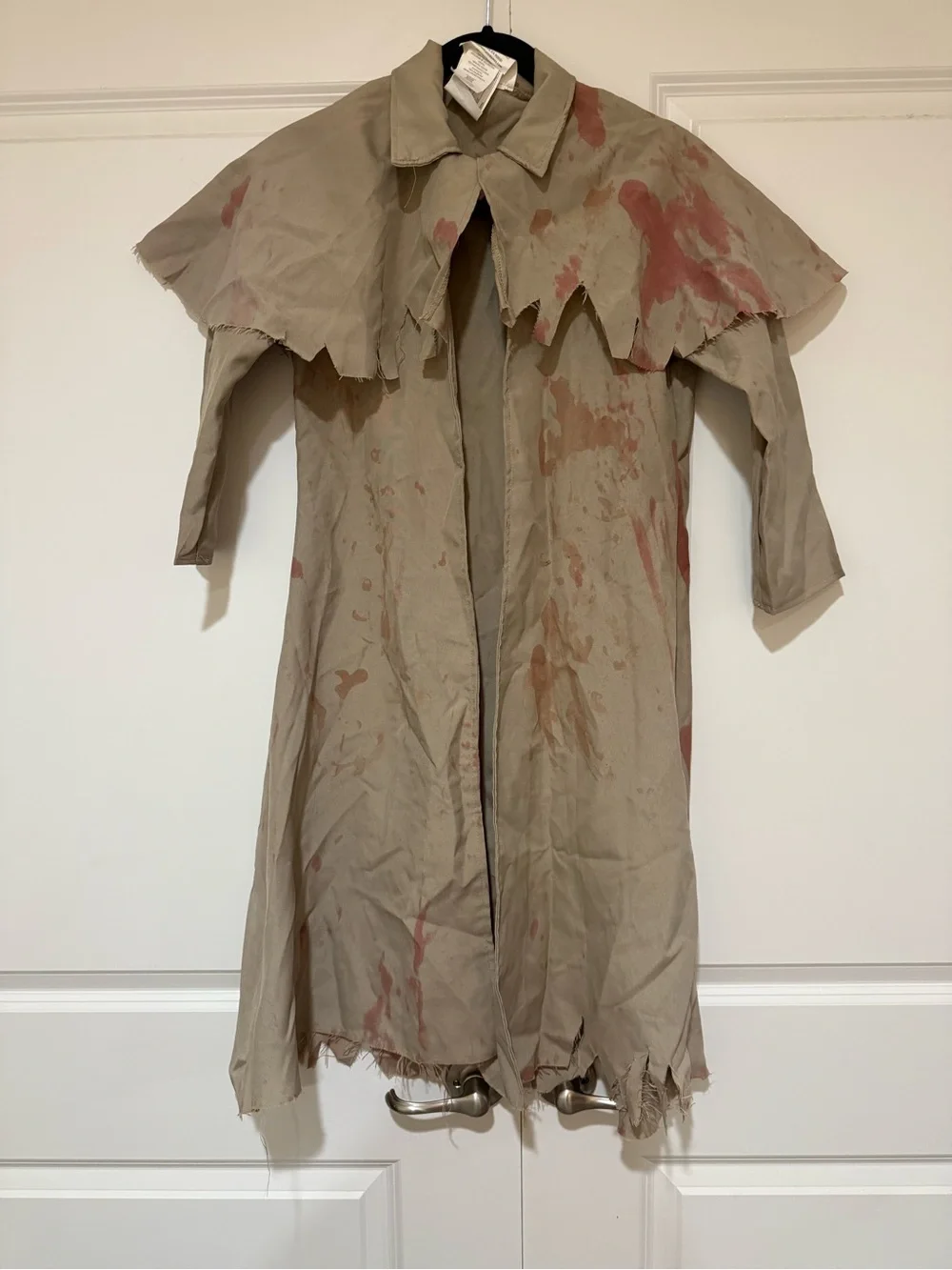 Kids Halloween Zombie Trench Coat Costume - Tan Lightweight